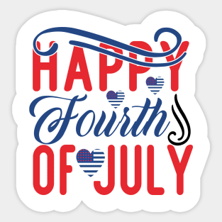 4th of July, Independence Day ,America S,USA Flag, Happy birthday america Sticker